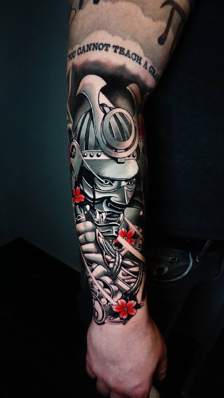 Japanische Tattoo Kunst Blumenmotiv
