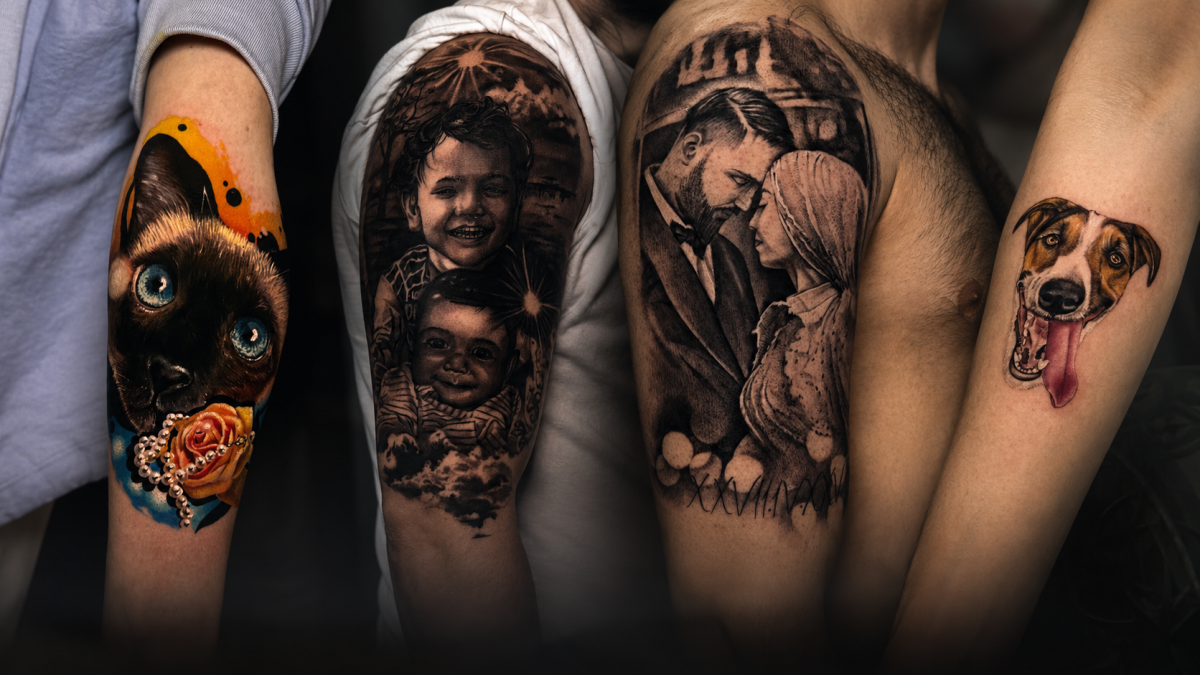 Familien- und Haustier-Portrait-Tattoos: Erinnerungen auf der Haut