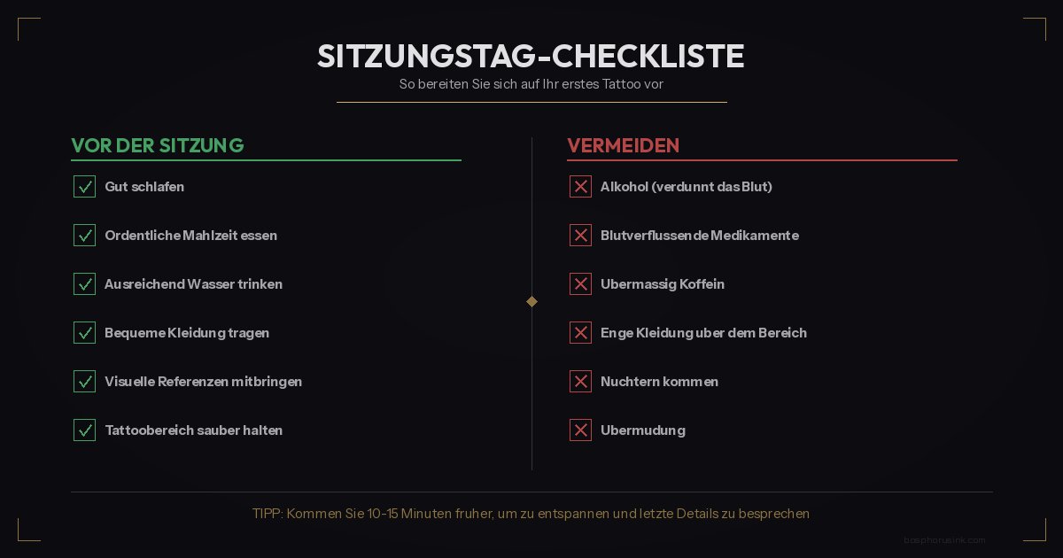 Sitzungstag-Checkliste - So Bereiten Sie Sich auf Ihr Erstes Tattoo vor