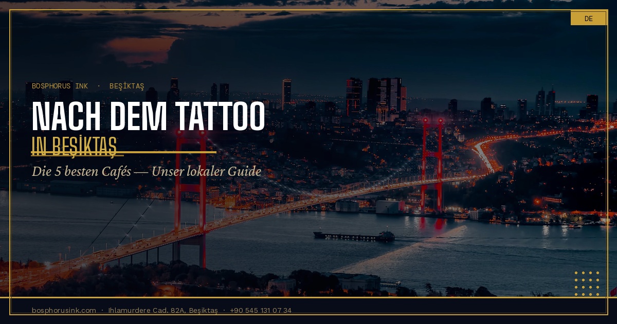 Cafés in Beşiktaş Akaretler nach dem Tätowieren