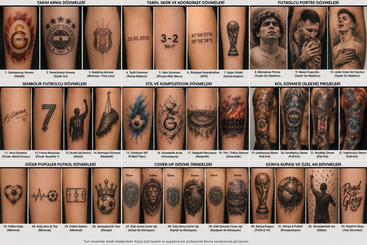 Fußball-Tattoos: Vereinswappen, Legenden & WM-Motive | Bosphorus Ink Istanbul