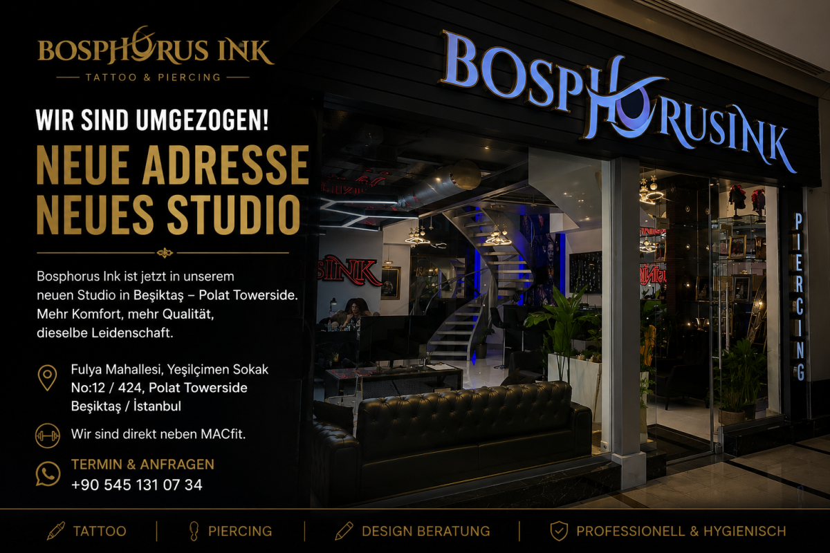 Bosphorus Ink Polat Towerside Besiktas Tattoostudio neue Adresse Eingang