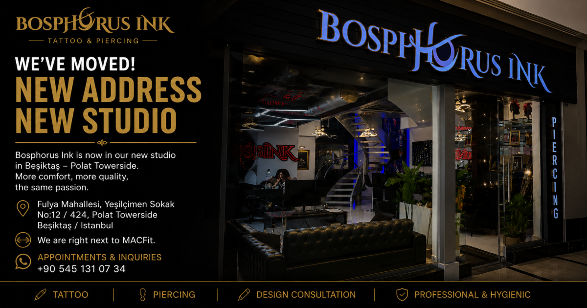 Bosphorus Ink Polat Towerside Besiktas tattoo studio new address entrance