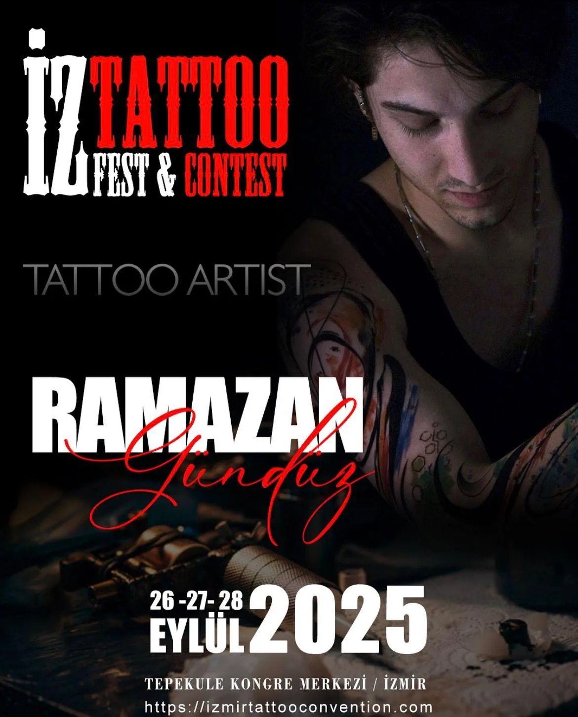 Ramazan G&uuml;nd&uuml;z beim İz Tattoo Fest & Contest 2025 &mdash; Best of Color 1. Platz