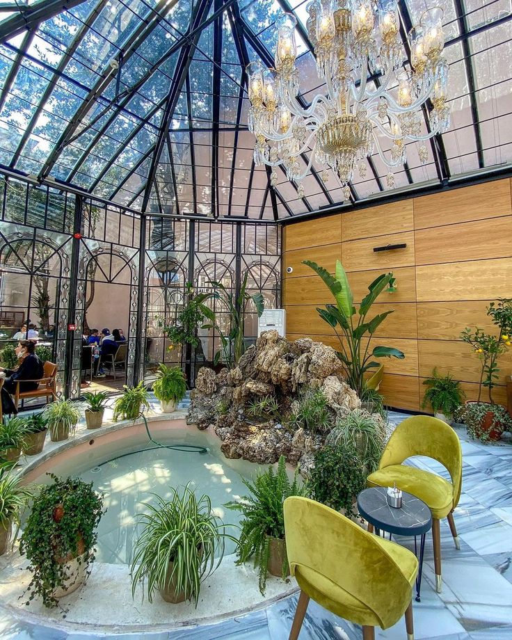 Limonluk Cafe Painting Museum garden Beşiktaş &mdash; historic glass-roof venue