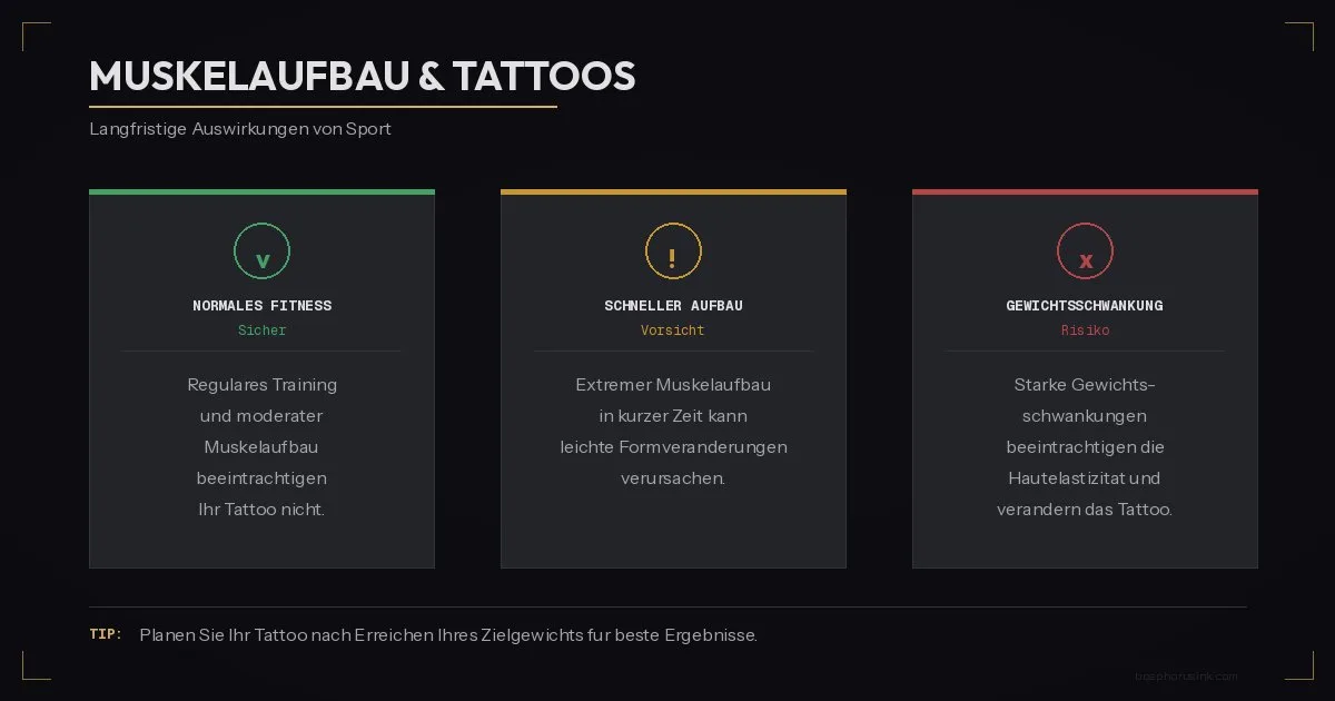 Muskelaufbau und Tattoos - langfristige Auswirkungen von Sport