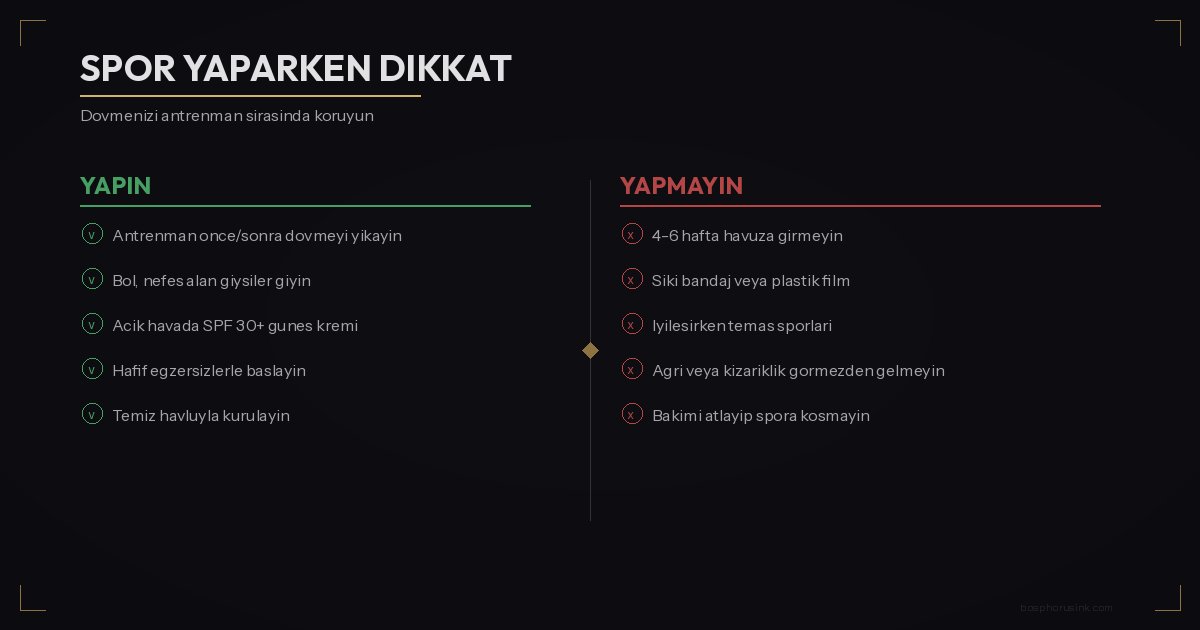 Dövme sonrası spor yaparken yapılacaklar ve yapılmayacaklar