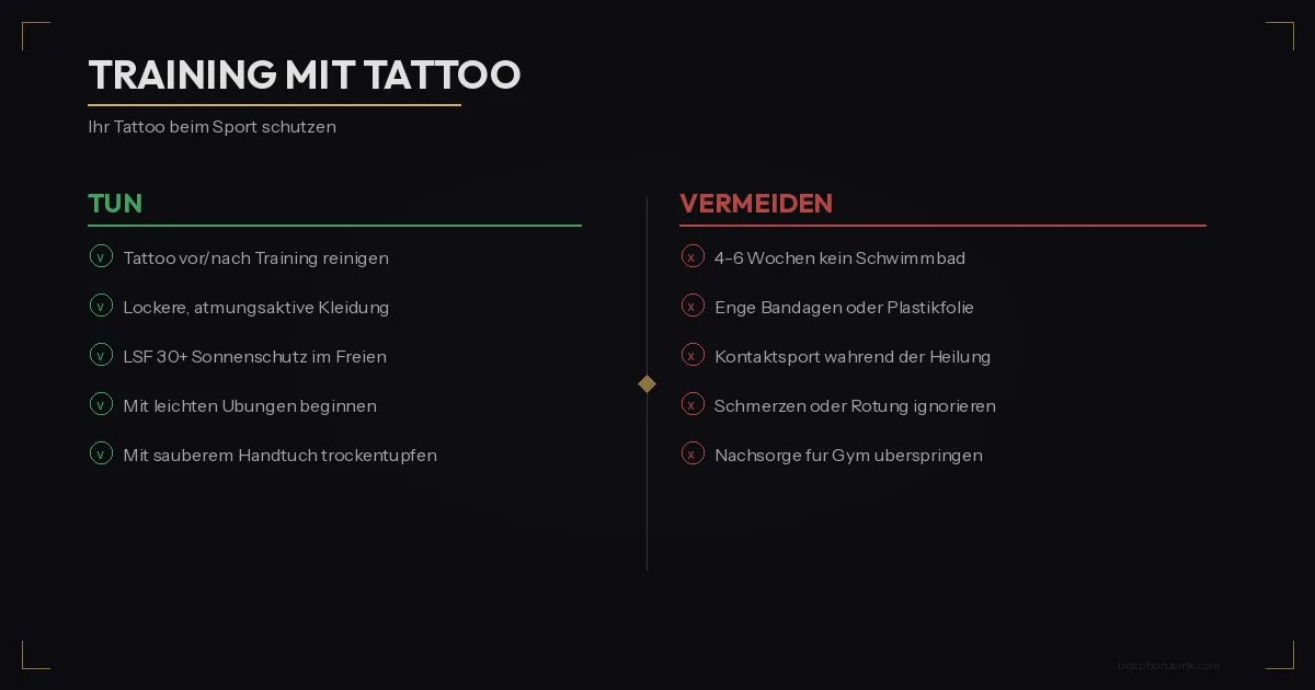 Training mit Tattoo - was tun und was vermeiden