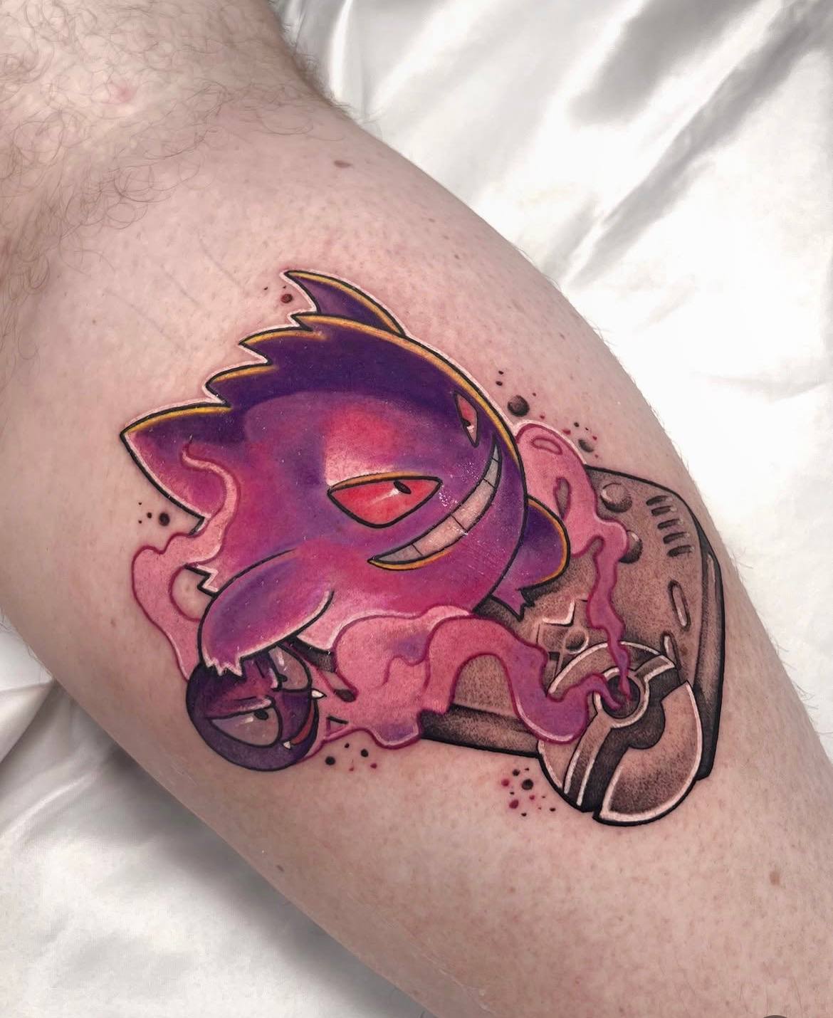 Pokemon Gengar Skateboard Farb Realism Arm | Bosphorus Ink - Tattoo · Bekir | Bosphorus Ink Portfolio