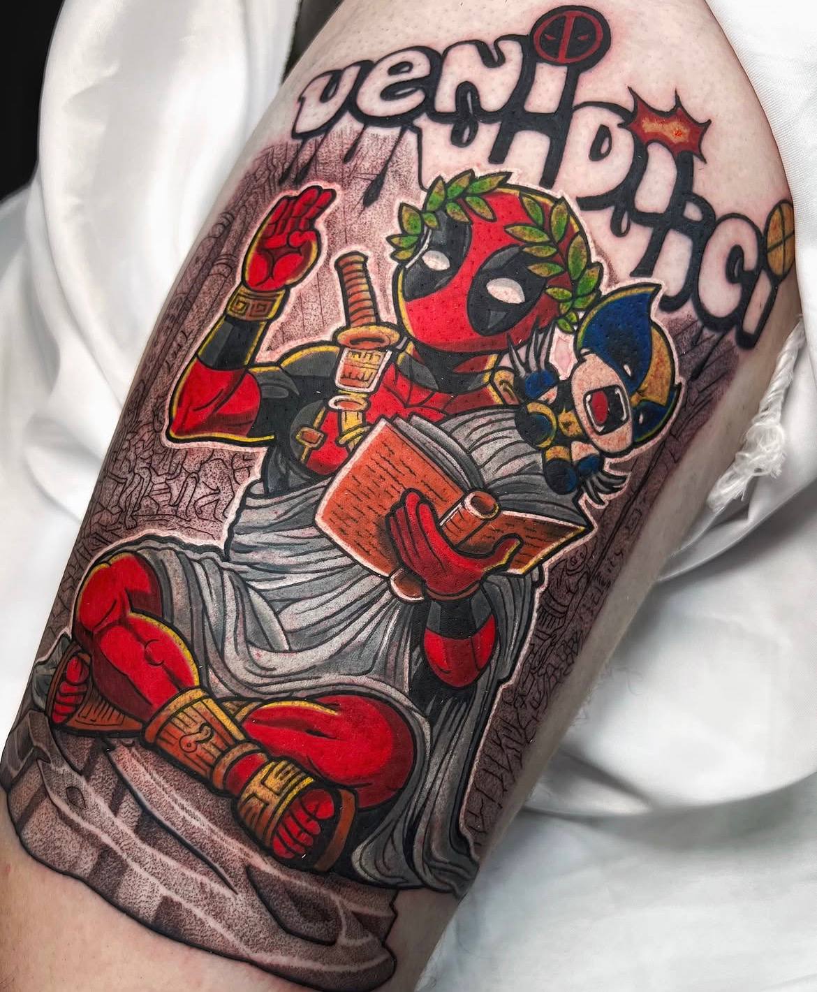 Deadpool Veni Vici Römischer Gladiator | Bosphorus Ink - Tattoo · Bekir | Bosphorus Ink Portfolio