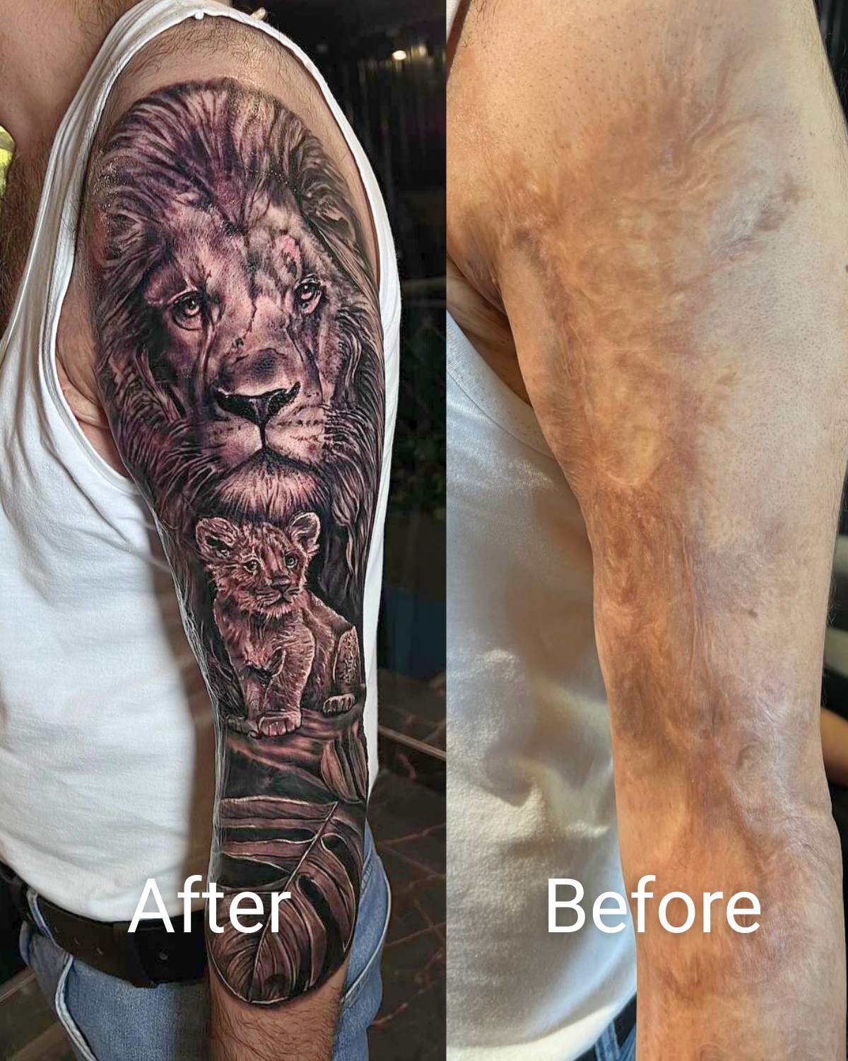 Löwen Familie Cover-Up Tattoo Istanbul | Bosphorus Ink - | Bosphorus Ink Portfolio