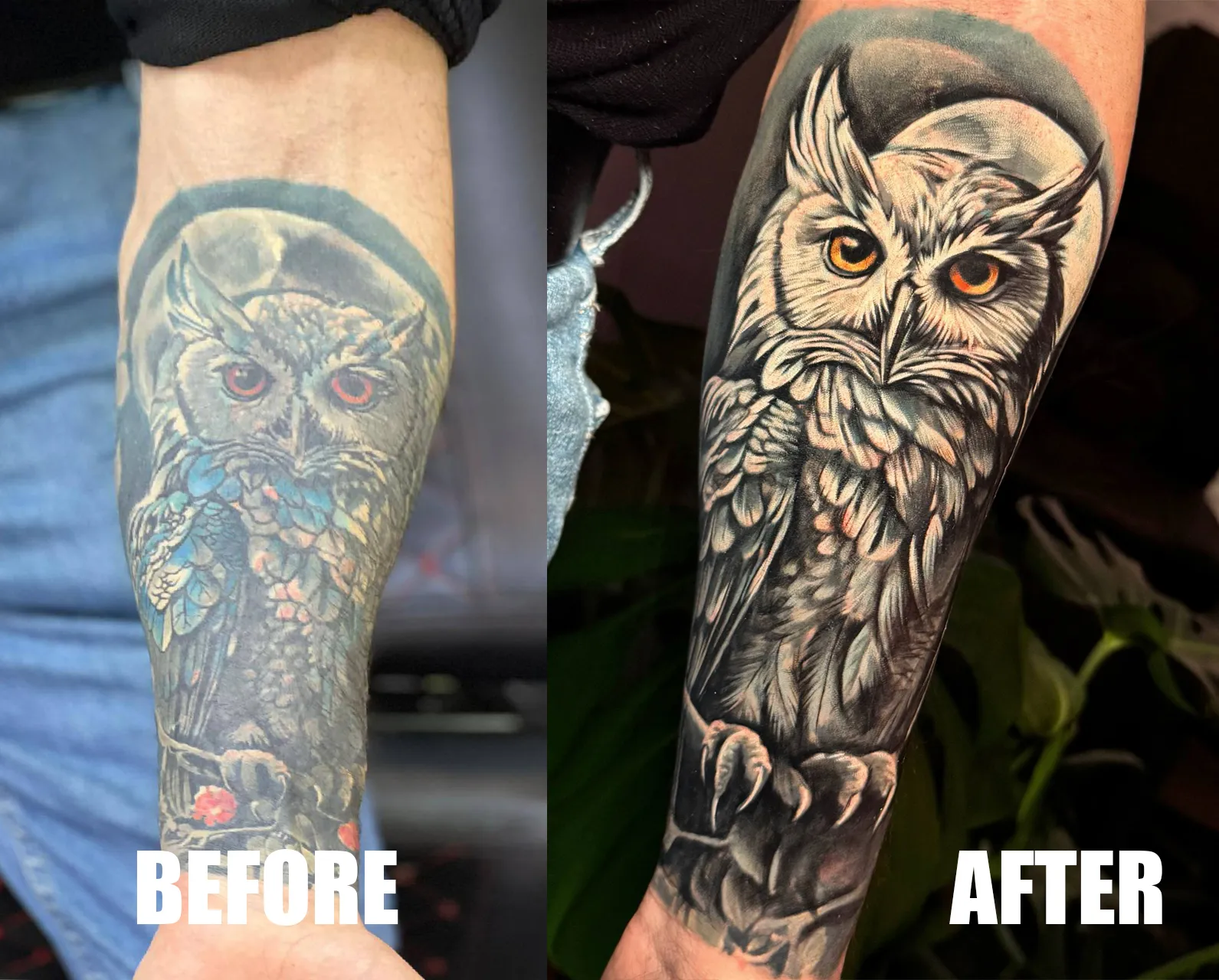 Eule Cover-Up Tattoo Istanbul | Bosphorus Ink -  | Bosphorus Ink Portfolio
