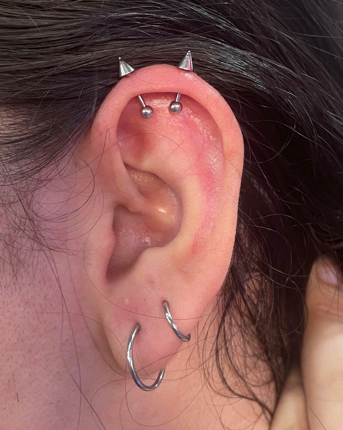 Industrial Spike Rook Lobe Ohr Piercing Istanbul | Bosphorus Ink - Piercing · Gizem | Bosphorus Ink Portfolio