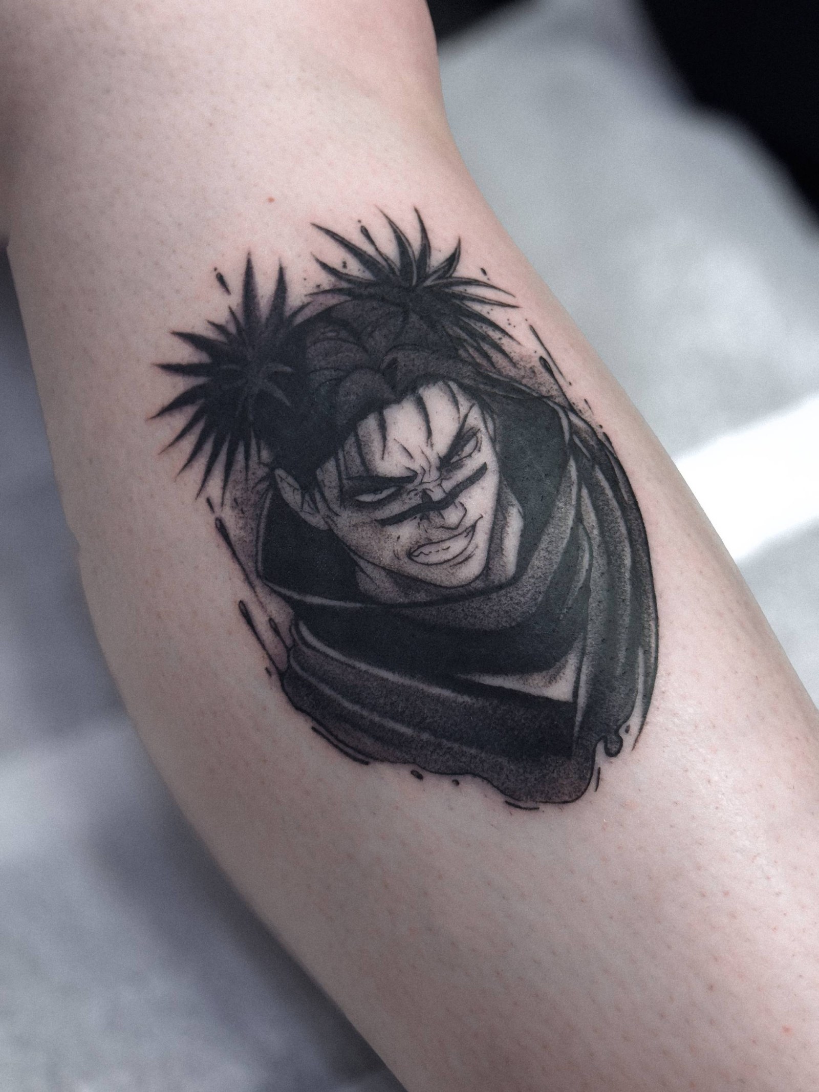 Anime Character Close-Up Portrait Tattoo | Istanbul