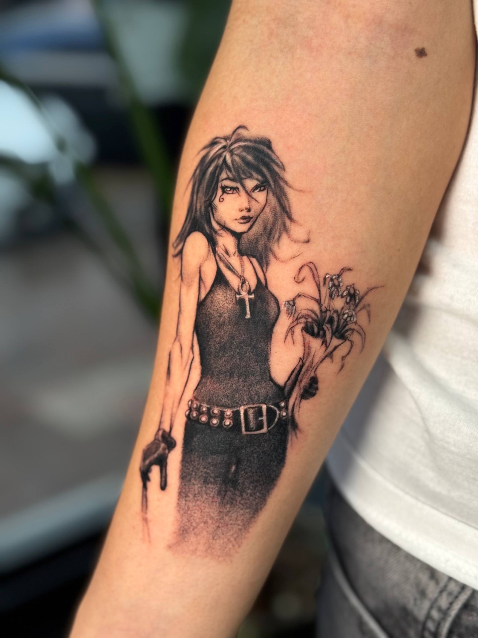 Anime Warrior Girl Figure Arm Tattoo | Istanbul
