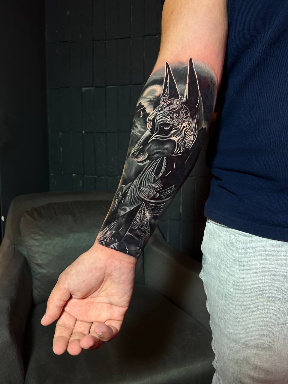Glitch/Pixel Portrait Dual-Arm Cover-Up Tattoo | Black & Grey Istanbul - Tattoo | Bosphorus Ink Portfolio