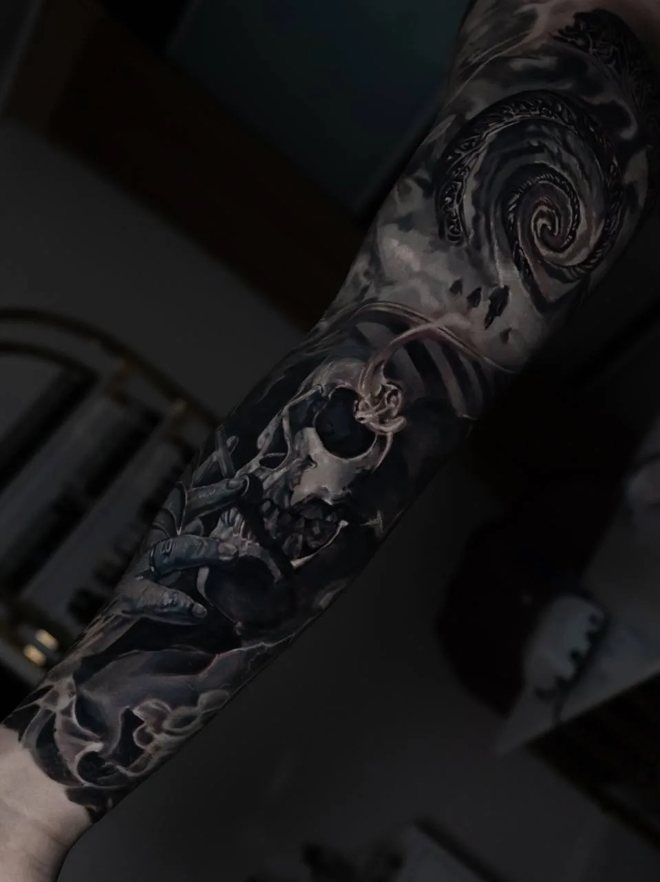 Karanlık Temalı Kurukafa ve Mistik | Bosphorus Ink - Tattoo | Bosphorus Ink Portfolio