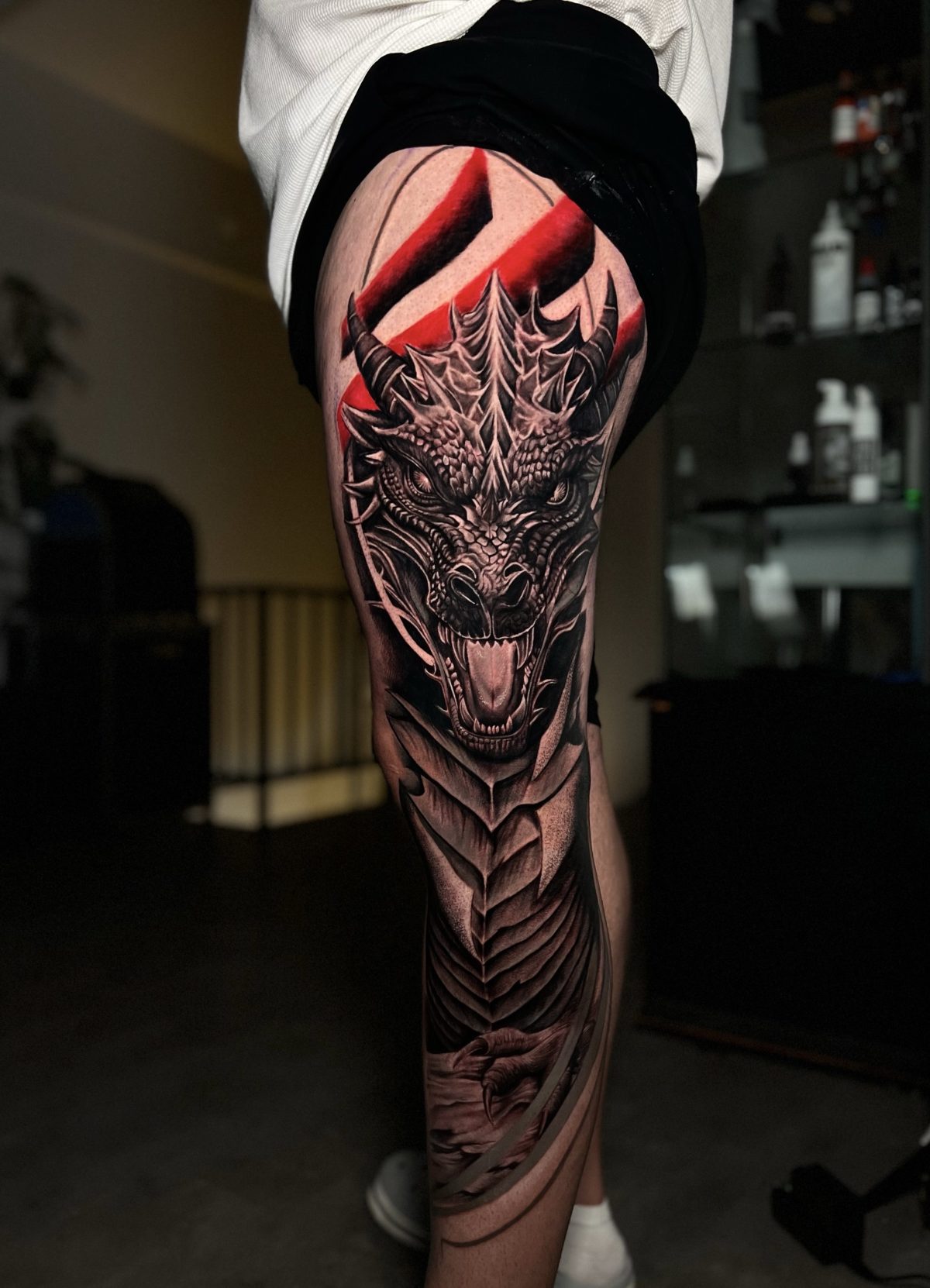 Drachen Full Leg Tätowierung | Bosphorus Ink - Tattoo · Melike | Bosphorus Ink Portfolio
