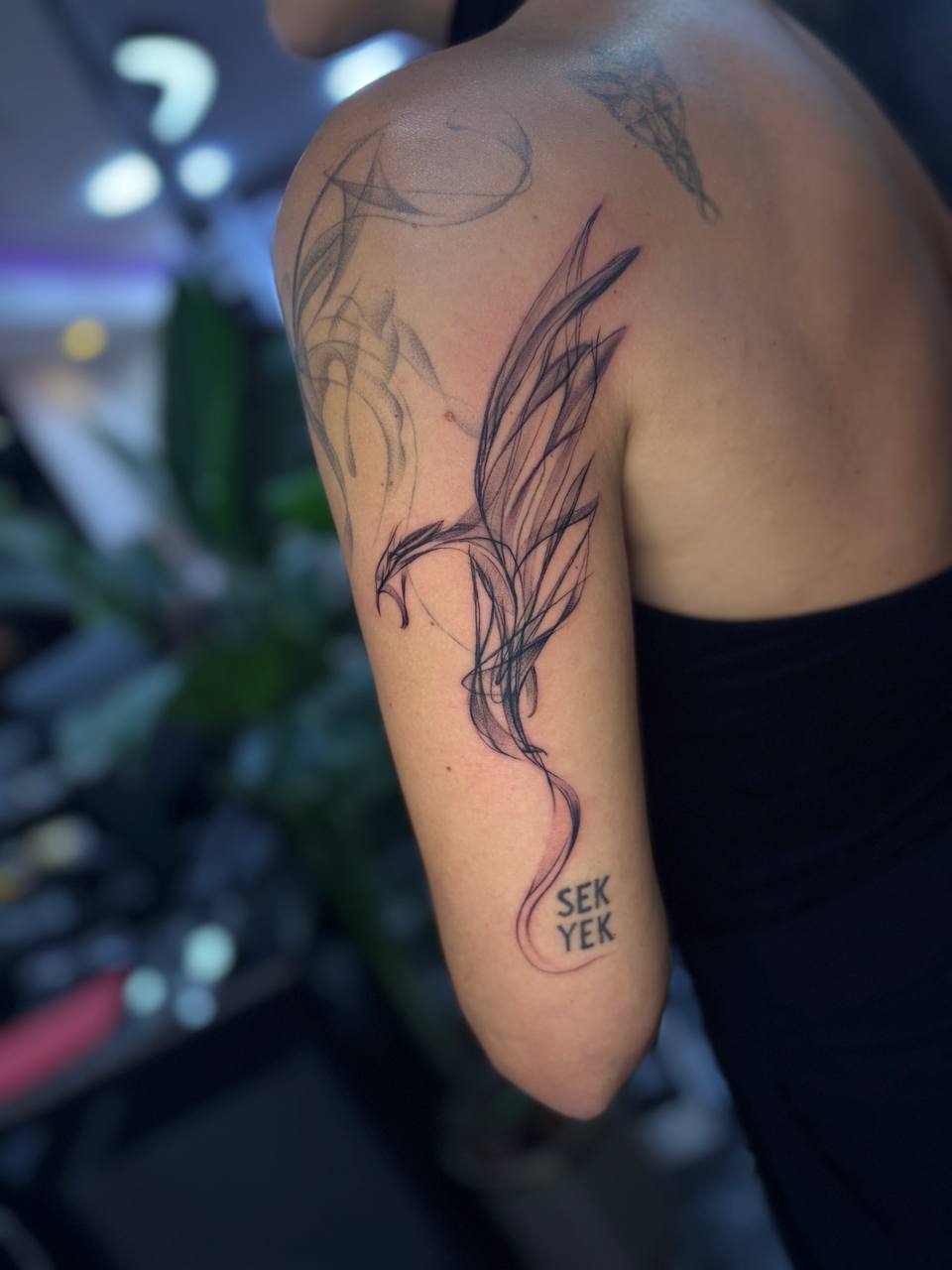 Fine Line Dragon Arm Tattoo | Istanbul