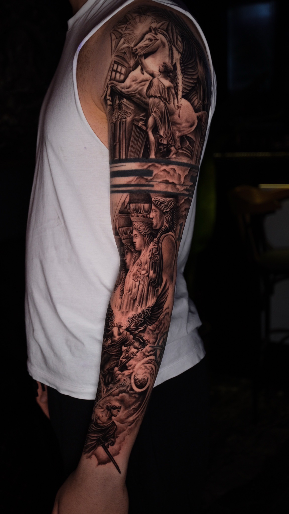 Pegasus und Athena Full Sleeve Tattoo | Bosphorus Ink - Tattoo · Melike | Bosphorus Ink Portfolio