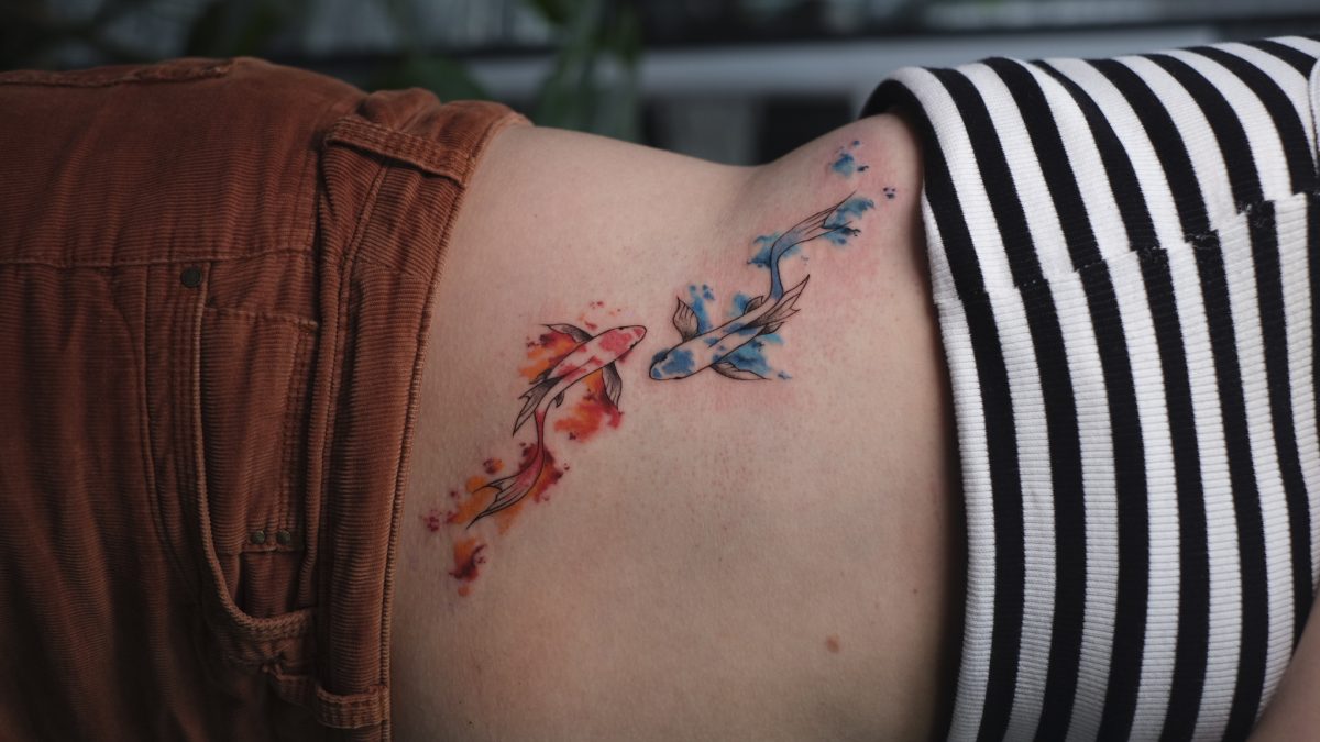 Aquarell Koi Fisch Seiten Tattoo Istanbul | Bosphorus Ink - Tattoo · Sude | Bosphorus Ink Portfolio
