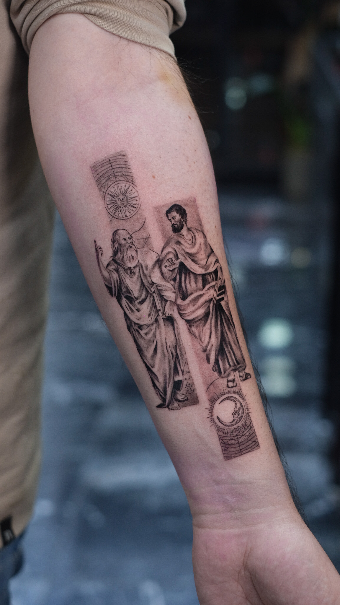 Altgriechische Philosophen Fineline Arm Tattoo | Bosphorus Ink - Tattoo · Sude | Bosphorus Ink Portfolio