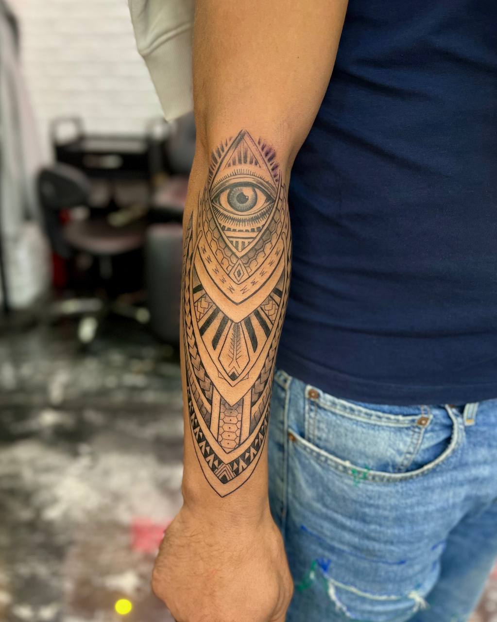 Maori Augenmotiv Unterarmtattoo | Istanbul - Maori-Tattoo | Bosphorus Ink Portfolio