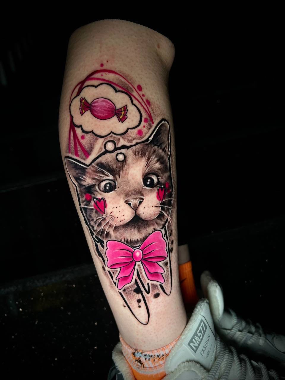 Orange Cat Portrait Arm Tattoo | Micro Realism Istanbul