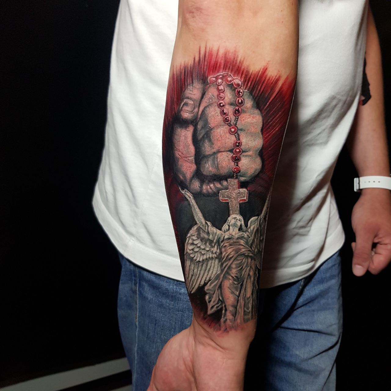 Realistic Fist and Skull Arm Tattoo | Istanbul