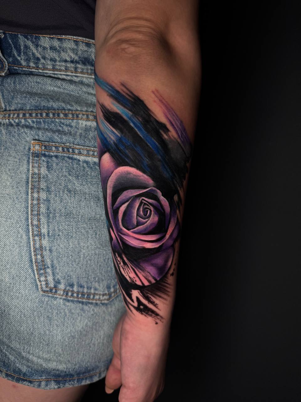 Colorful Rose and Flower Sleeve Arm Tattoo | Istanbul