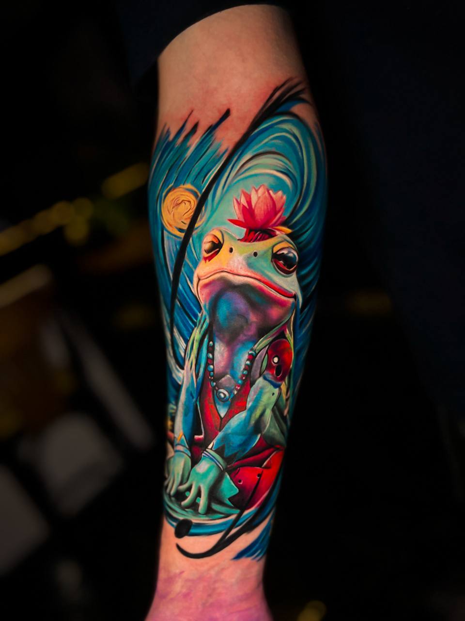 Renkli Kurbağa Kol Dövmesi | Bosphorus Ink - Tattoo · Ramazan | Bosphorus Ink Portfolio