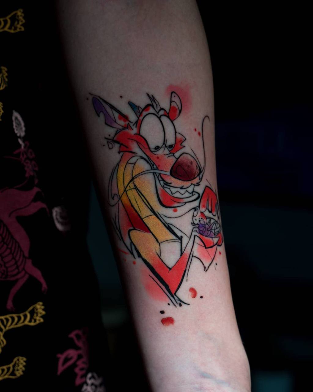 Buntes-New-School-Charakterfigur-Armtattoo | Istanbul - Farbiges Tattoo | Bosphorus Ink Portfolio