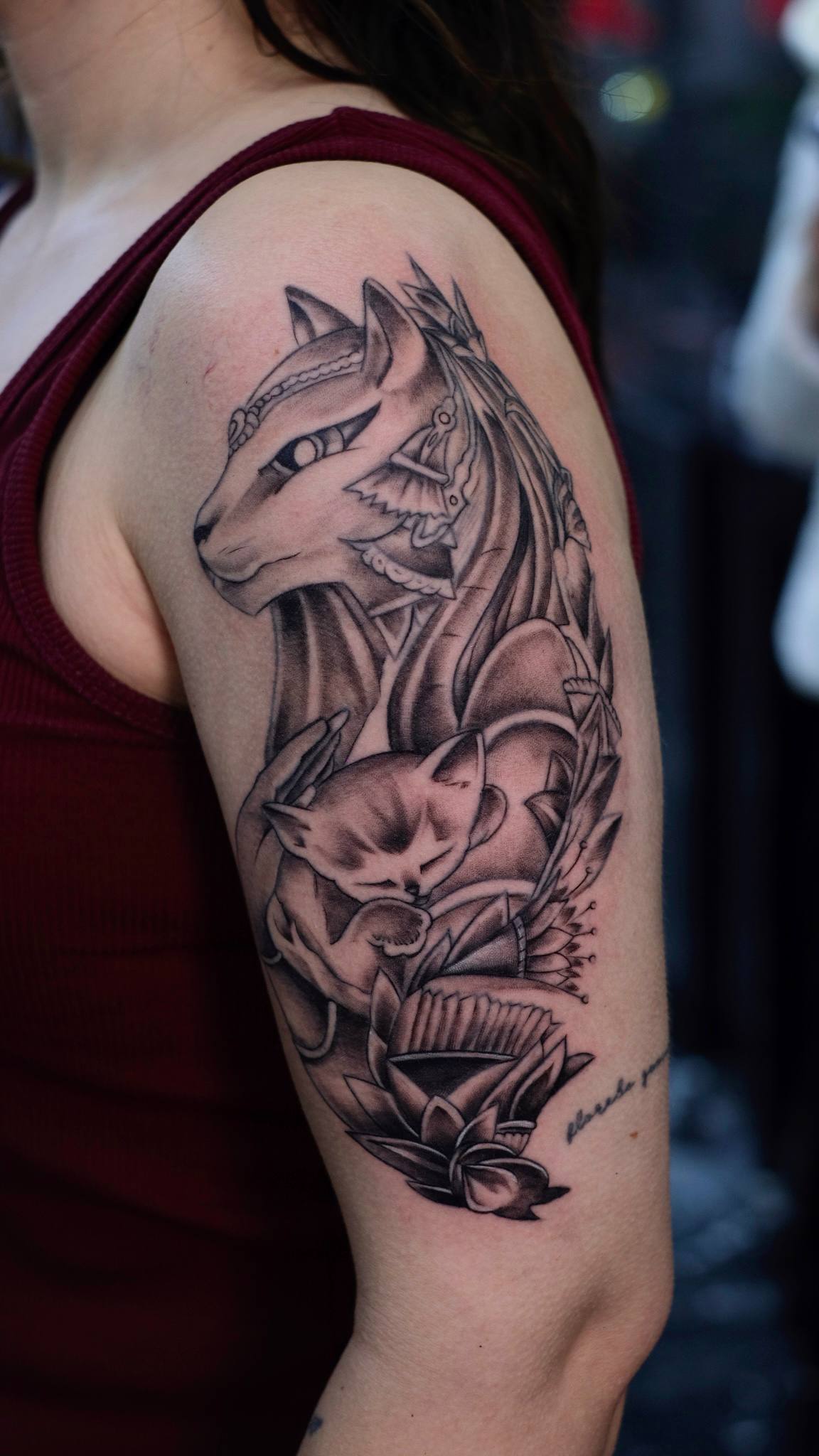 Buntes-New-School-Fuchs-Porträt-Armtattoo | Istanbul - Farbiges Tattoo | Bosphorus Ink Portfolio