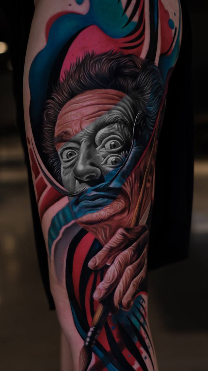 Salvador Dali Portre Bacak Dövmesi İstanbul II | Bosphorus Ink - Tattoo · Ramazan | Bosphorus Ink Portfolio