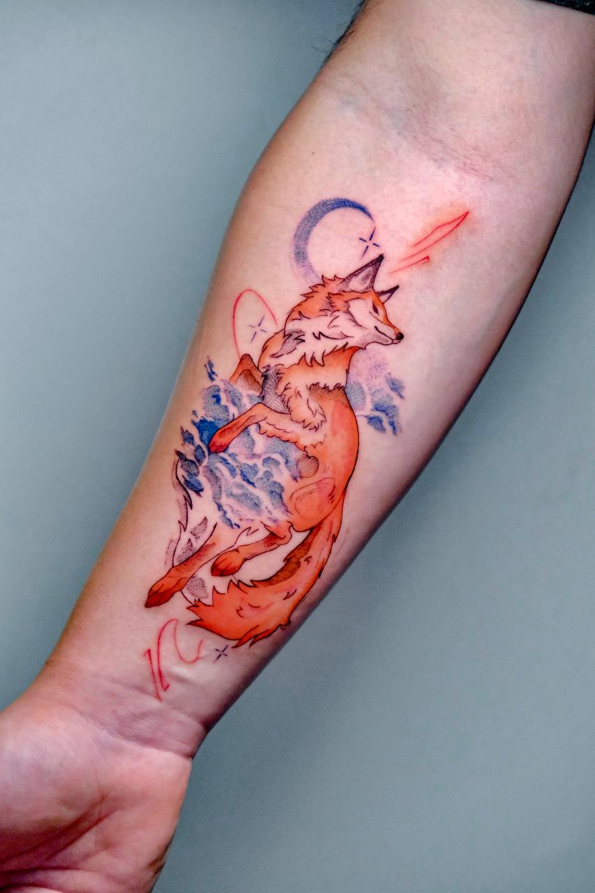 Watercolor Rose Arm Tattoo | Istanbul